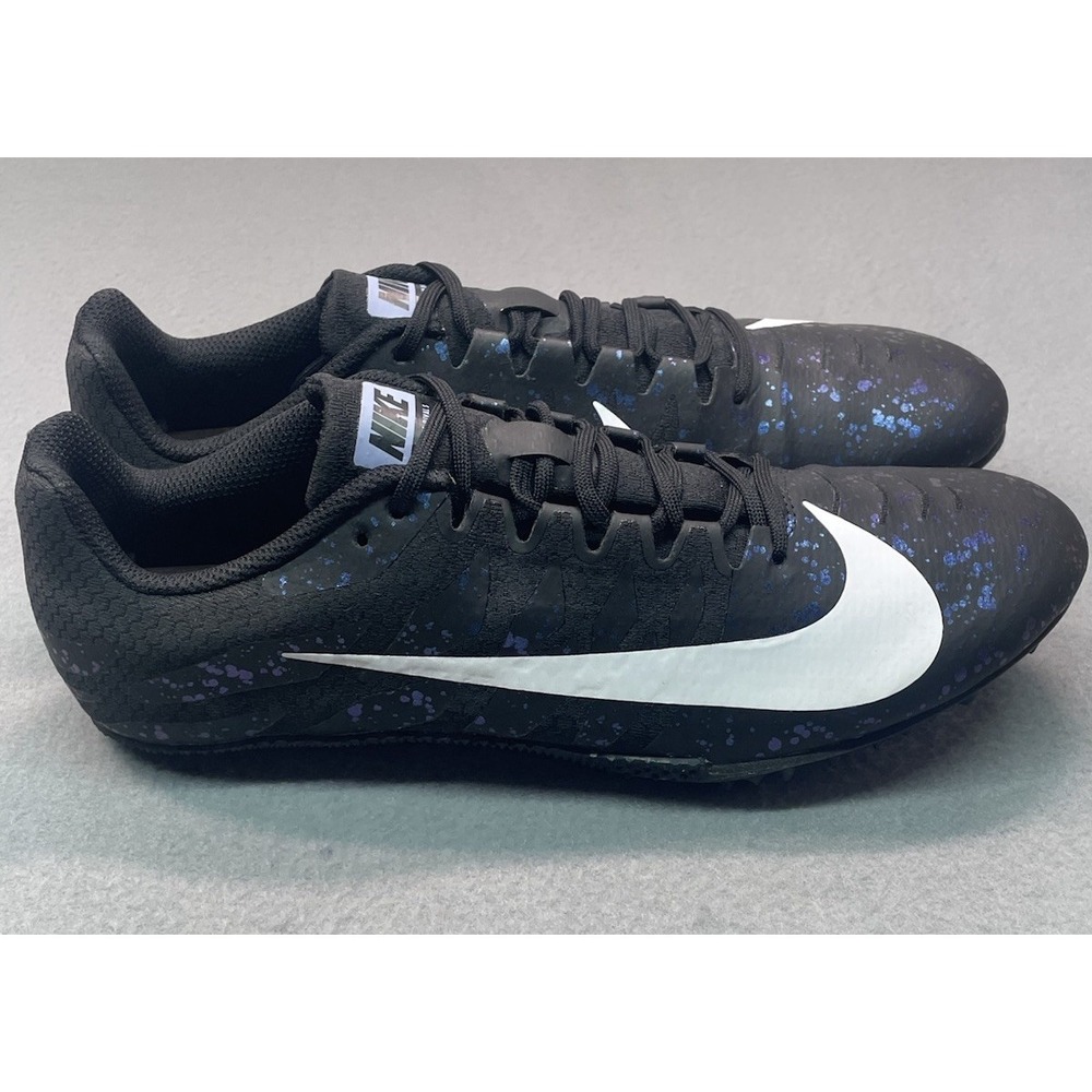 Nike Track Shoes Mens 10.5 Zoom Rival Cleats Black Indigo Fog 907564-003 Spike - Picture 2 of 7